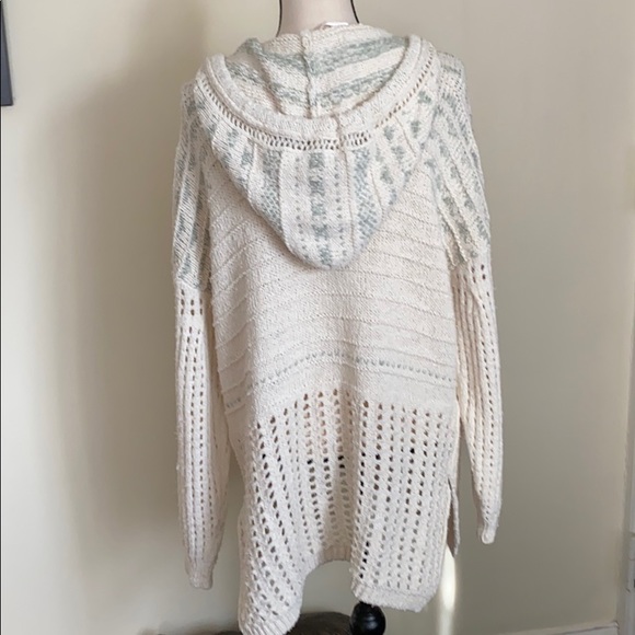 NWT Free People Sweater with Hood Natural Size M - Picture 4 of 7